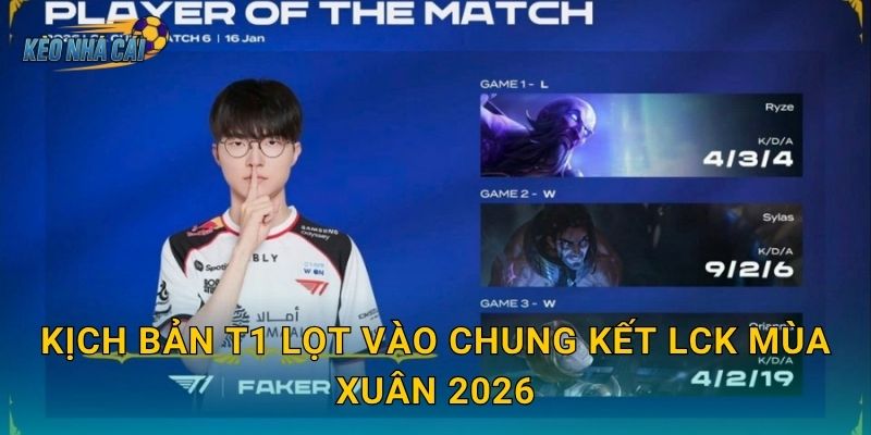 Kịch bản T1 lọt vào chung kết LCK Mùa Xuân 2026 – Kèo nhà cái phân tích những con đường khả thi nhất 10 Kịch bản T1 lọt vào chung kết LCK Mùa Xuân 2026 – Kèo nhà cái phân tích những con đường khả thi nhất