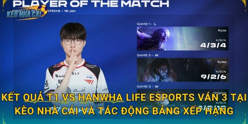Kết quả T1 vs Hanwha Life Esports ván 3 – Kèo nhà cái điểm lại màn lật ngược kịch tính nhất tuần 3 Kết quả T1 vs Hanwha Life Esports ván 3 tại Kèo nhà cái và tác động bảng xếp hạng
